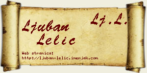Ljuban Lelić vizit kartica